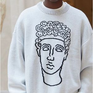 NWT The Met x PacSun Marble Head Cropped Crew Neck Sweater